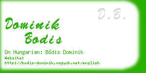 dominik bodis business card